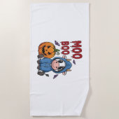 Boo Halloween Spooky Ghost Cow Strandtuch (Vorderseite)