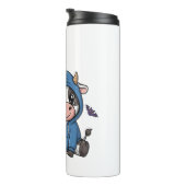 Boo Halloween Spooky Ghost Cow Thermosbecher (Nach rechts gedreht)