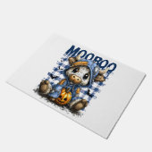 Boo Halloween Spooky Highland Cow Fußmatte (Schrägansicht)