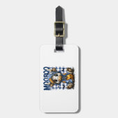 Boo Halloween Spooky Highland Cow Gepäckanhänger (Vorderseite vertikal)