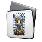 Boo Halloween Spooky Highland Cow Laptopschutzhülle (Vorderseite Links)