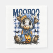 Boo Halloween Spooky Highland Cow Serviette (Vorderseite)