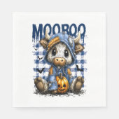 Boo Halloween Spooky Highland Cow Serviette (Vorderseite)