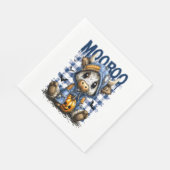 Boo Halloween Spooky Highland Cow Serviette (Ecke)