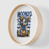 Boo Halloween Spooky Highland Cow Uhr (Winkel)