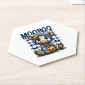 Boo Halloween Spooky Highland Cow Untersetzer (angewinkelt)