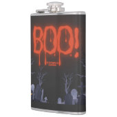 Boo Halloween Spooky Night Graveyard Pumpkin Flachmann (Links)