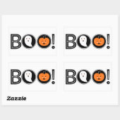 Boo! Halloween-Sticker Rechteckiger Aufkleber (Blatt)