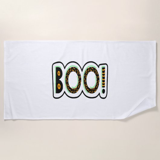 BOO Halloween Strandtuch (Vorderseite)