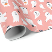 Boo Halloween Süßer Geist Geschenkpapier (Rolleneckpunkt)