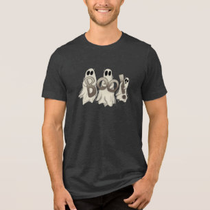 Boo Halloween T - Shirt Spooky Ghost T-Shirt