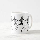 BOO! Halloween-Tanzskelette Kaffeetasse (VorderseiteRechts)