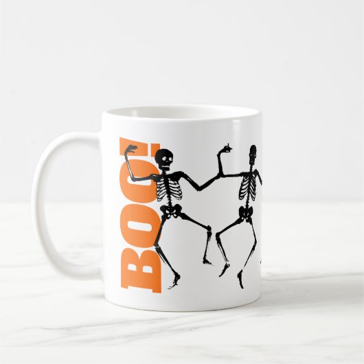 BOO! Halloween-Tanzskelette Kaffeetasse (Links)
