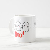 Boo! Halloween-Tasse | Spooky & Fun Coffee Cup Kaffeetasse (Vorderseite Links)