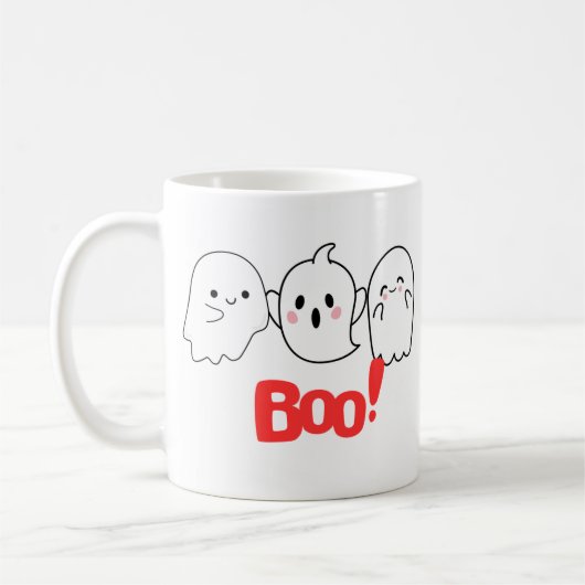 Boo! Halloween-Tasse | Spooky & Fun Coffee Cup Kaffeetasse (Links)