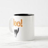 Boo! Halloween-Tasse Zweifarbige Tasse (Vorderseite Links)