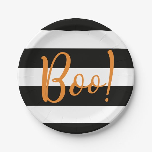 Boo! Halloween-Teller Pappteller (Vorderseite)