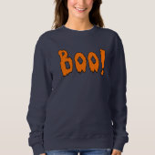 Boo Halloween Theme Gray Sweatshirt (Vorderseite)