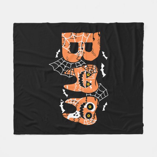 Boo Halloween Tooth Teeth Fleecedecke (Vorderseite (Horizontal))