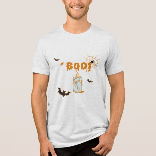 Boo! Halloween Tri-Blend Shirt (Vorderseite)