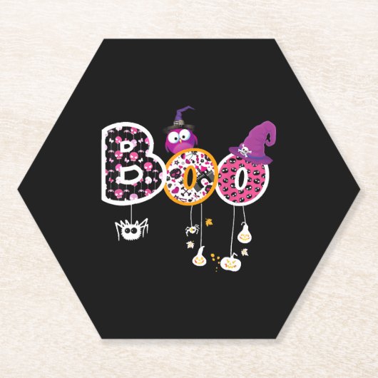 Boo Halloween Untersetzer (Vorderseite)