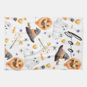 Boo Halloween Watercolor Geschirrtuch (Horizontal)