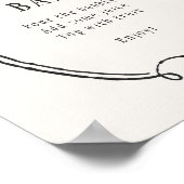 Boo Hand Drawn Halloween Mimosa Bar Poster (Ecke)