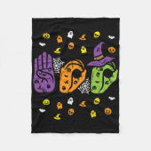 Boo Hands American Sign Language Pride Asl Hallowe Fleecedecke (Vorderseite)