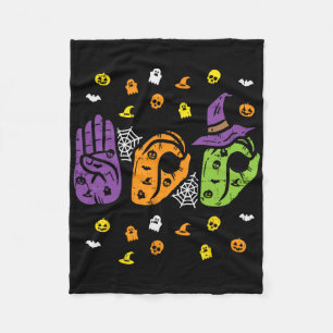 Boo Hands American Sign Language Pride Asl Hallowe Fleecedecke