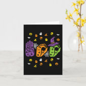 Boo Hands American Sign Language Pride ASL Hallowe Karte (Gelbe Blume)