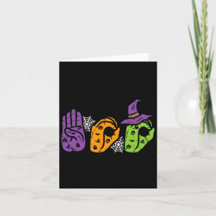 Boo Hands American Sign Language Pride Asl Hallowe Karte