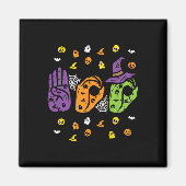 Boo Hands American Sign Language Pride ASL Hallowe Magnet (Vorne)