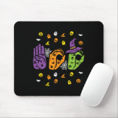 Boo Hands American Sign Language Pride Asl Hallowe Mousepad (Mit Mouse)