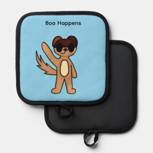 Boo Happens Pot Inhaber Topflappen (Vorderseite/Rückseite)