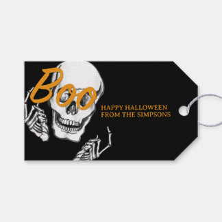 Boo Happy Halloween Funny Skull Party Geschenkanhänger