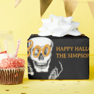 Boo Happy Halloween Funny Skull Party Geschenkpapier