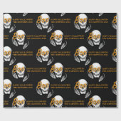 Boo Happy Halloween Funny Skull Party Geschenkpapier (Flach)