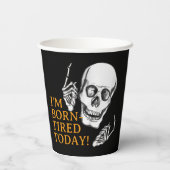 Boo Happy Halloween Funny Skull Witze Pappbecher (Rückseite)