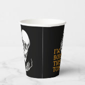 Boo Happy Halloween Funny Skull Witze Pappbecher (Rechts)