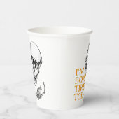 Boo Happy Halloween Funny Skull Witze Pappbecher (Rechts)