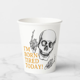 Boo Happy Halloween Funny Skull Witze Pappbecher