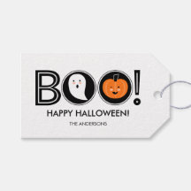 Boo! Happy Halloween-Geschenk-Tag