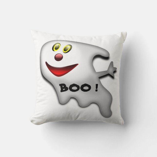 BOO ! HAPPY HALLOWEEN GHOST KISSEN (Vorderseite)