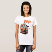 BOO! Happy Halloween Haunting Ghost T - Shirt (Vorne ganz)