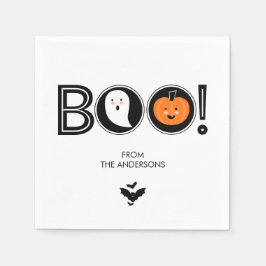 Boo! Happy Halloween Paper Napkin Serviette