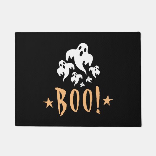 Boo Happy Halloween Personalisiert Fußmatte (Vorderseite)