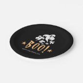 Boo Happy Halloween Personalisiert Pappteller (Schrägansicht)