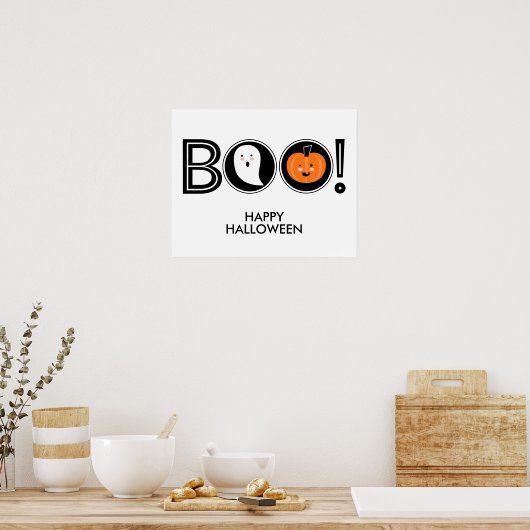 Boo! Happy Halloween Poster (Küche)