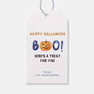 BOO Happy Halloween Pumpkin Leckereien Geschenktag Geschenkanhänger