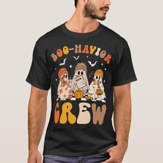 Boo Havior Crew Behavior Analyst Halloween T-Shirt (Vorderseite)